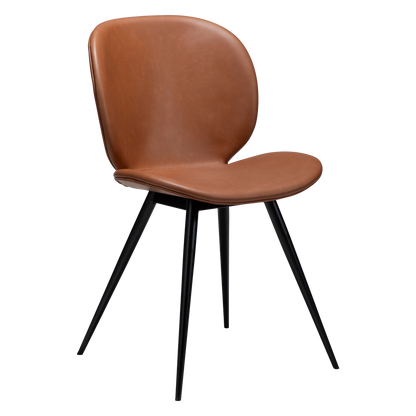GINA dining chair – faux leather seat with curved back and conical legs | AK Interior Living