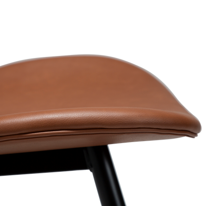 GINA dining chair – faux leather seat with curved back and conical legs | AK Interior Living