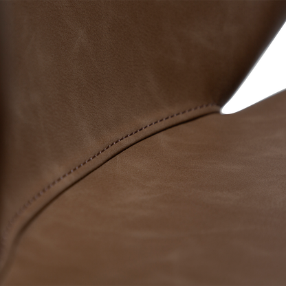 GINA dining chair – faux leather seat with curved back and conical legs | AK Interior Living
