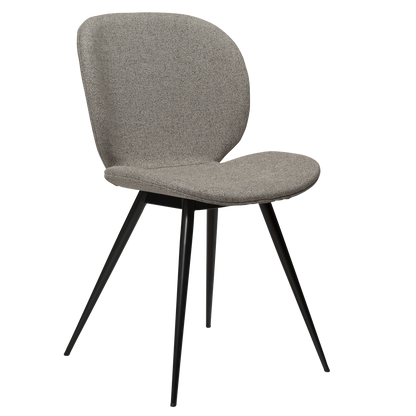 GAIA fabric upholstered dining chair with sculpted seat and tapered legs from AK Interior Living