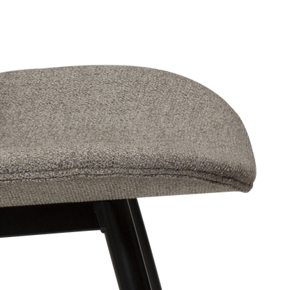 GAIA fabric upholstered dining chair with sculpted seat and tapered legs from AK Interior Living