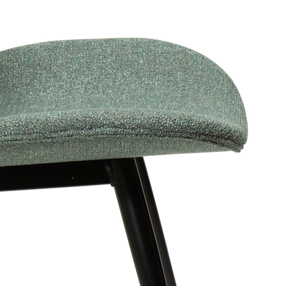 GAIA fabric upholstered dining chair with sculpted seat and tapered legs from AK Interior Living
