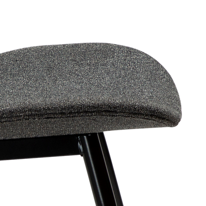 GAIA fabric upholstered dining chair with sculpted seat and tapered legs from AK Interior Living