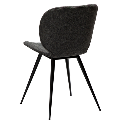 GAIA fabric upholstered dining chair with sculpted seat and tapered legs from AK Interior Living