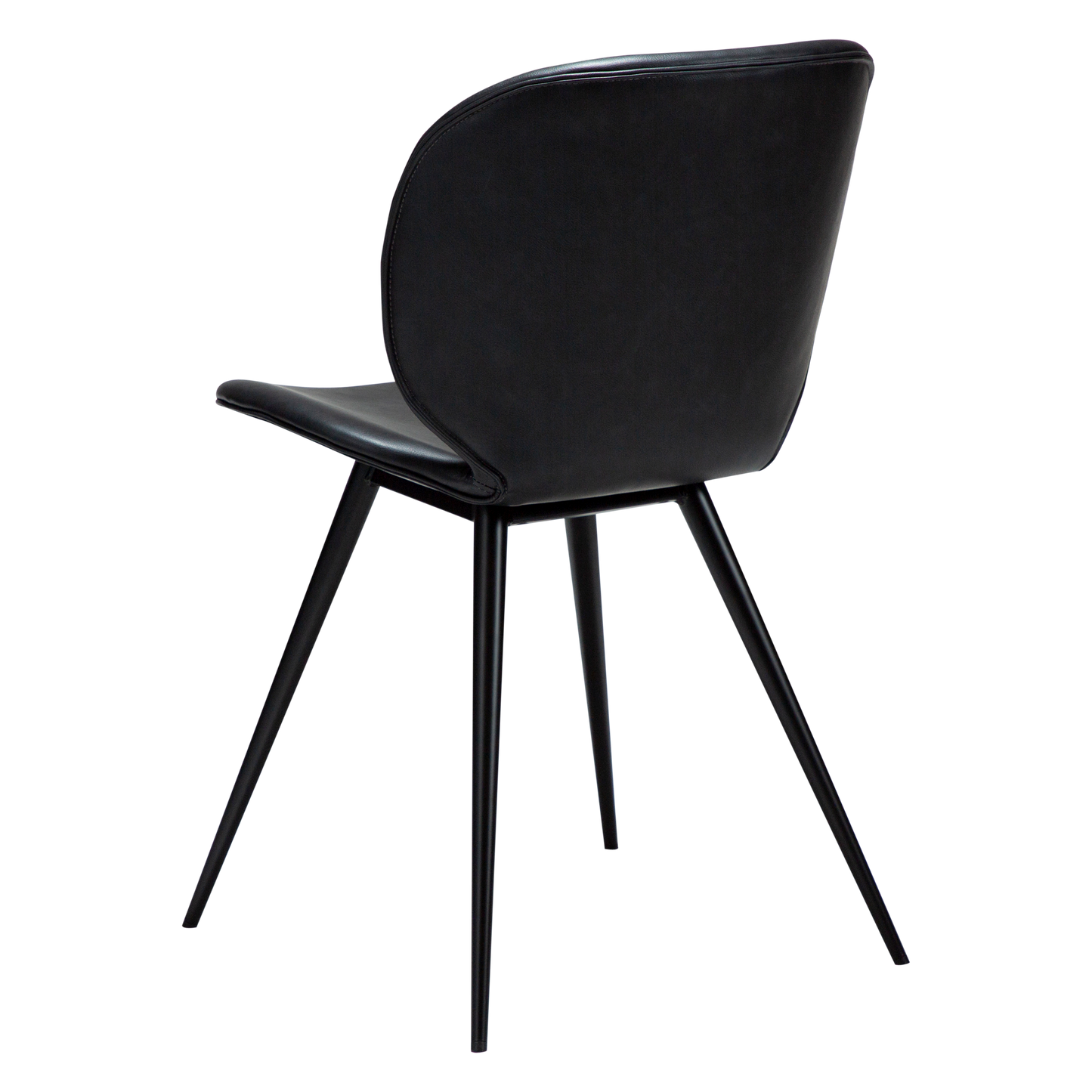 GINA dining chair – faux leather seat with curved back and conical legs | AK Interior Living