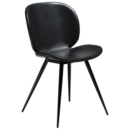 GINA dining chair – faux leather seat with curved back and conical legs | AK Interior Living