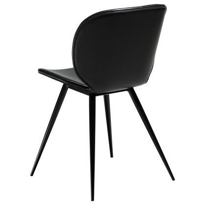 GINA dining chair – faux leather seat with curved back and conical legs | AK Interior Living