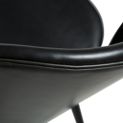 GINA dining chair – faux leather seat with curved back and conical legs | AK Interior Living