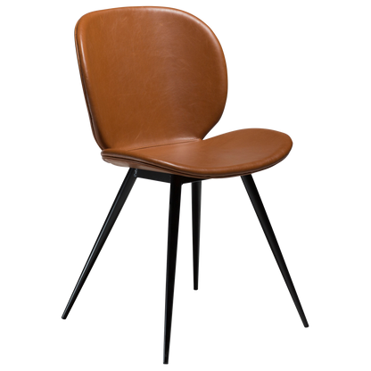 GINA dining chair – faux leather seat with curved back and conical legs | AK Interior Living