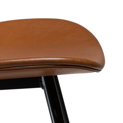 GINA dining chair – faux leather seat with curved back and conical legs | AK Interior Living
