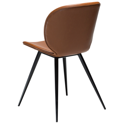 GINA dining chair – faux leather seat with curved back and conical legs | AK Interior Living