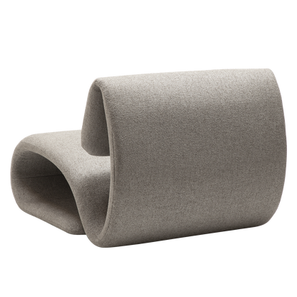 BEBE sculptural upholstered lounge chair with curved silhouette from AK Interior Living
