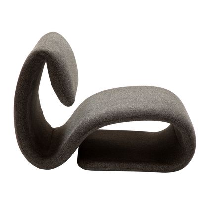 BEBE sculptural upholstered lounge chair with curved silhouette from AK Interior Living