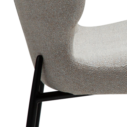 SAB dining chair in bouclé with black metal legs – AK Interior Living