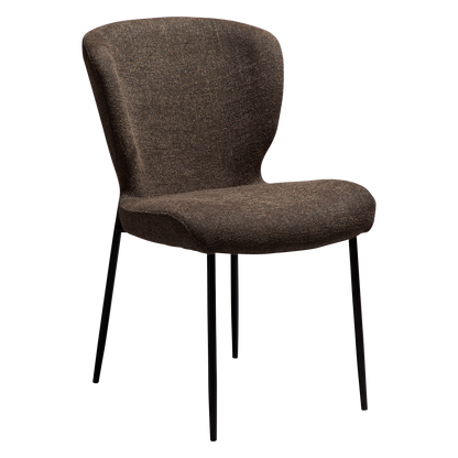 SAB dining chair in bouclé with black metal legs – AK Interior Living