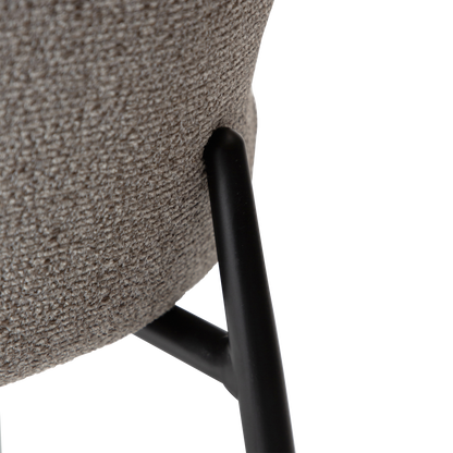 SAB dining chair in bouclé with black metal legs – AK Interior Living