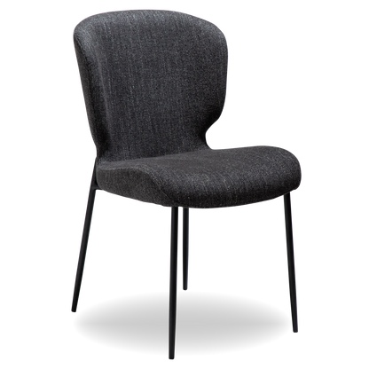 SAB dining chair in bouclé with black metal legs – AK Interior Living