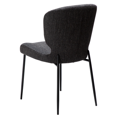 SAB dining chair in bouclé with black metal legs – AK Interior Living