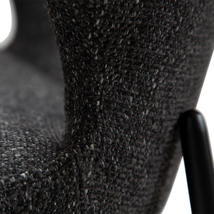 SAB dining chair in bouclé with black metal legs – AK Interior Living