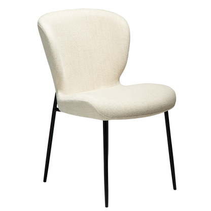 SAB dining chair in bouclé with black metal legs – AK Interior Living