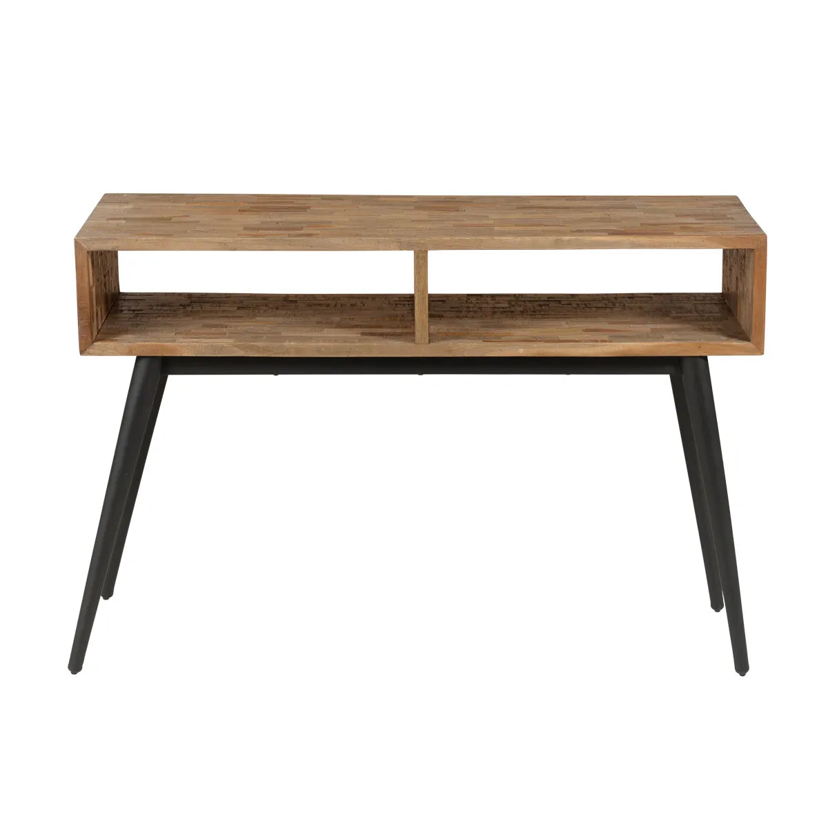 Lucia wooden console table with 2 niches and black legs – AK Interior Living