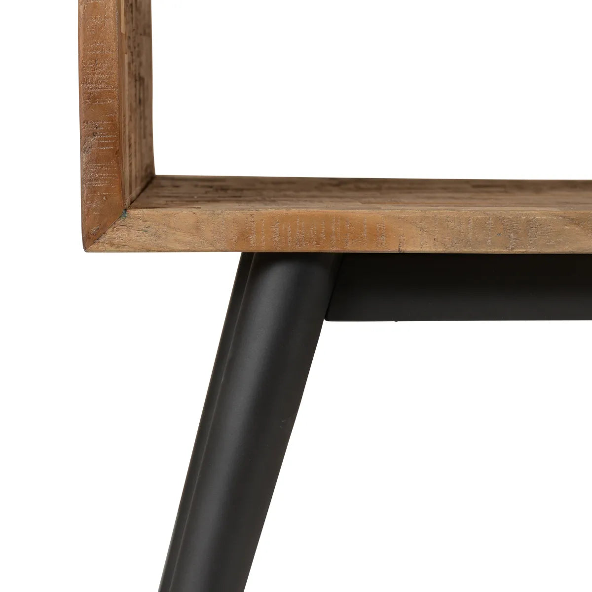 Lucia wooden console table with 2 niches and black legs – AK Interior Living